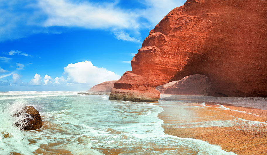 Legzira beach, Sidi Ifni, Souss-Massa-Draa, Morocco Marokko Flitterwochen Traumstrand