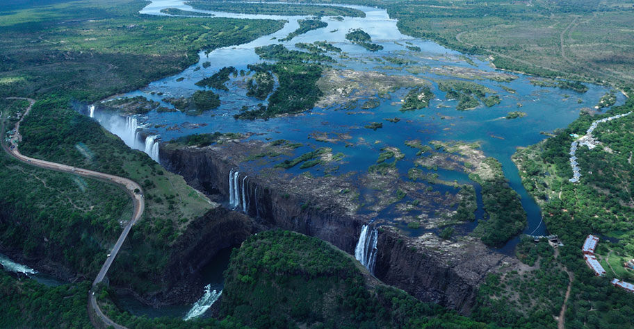Victoria Falls aerial
