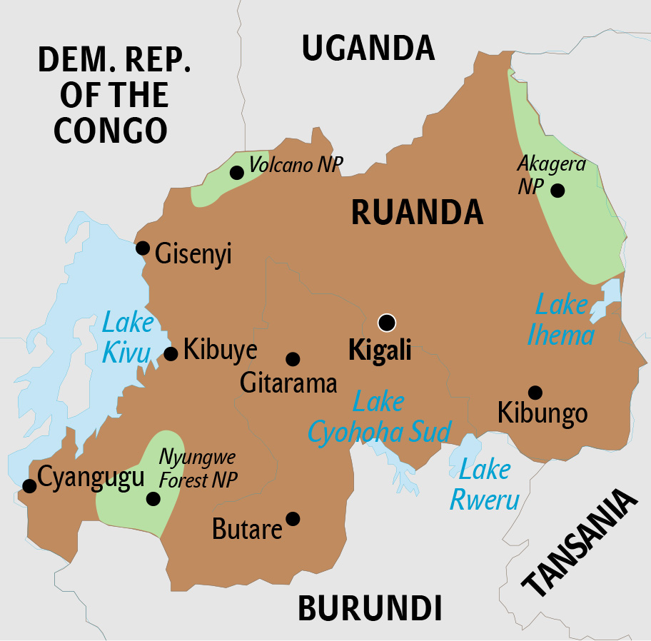 Ruanda Karte