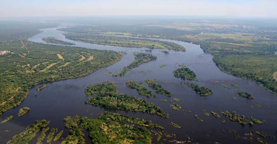 Zambezi River in Zambia. Quelle des Lebens. 